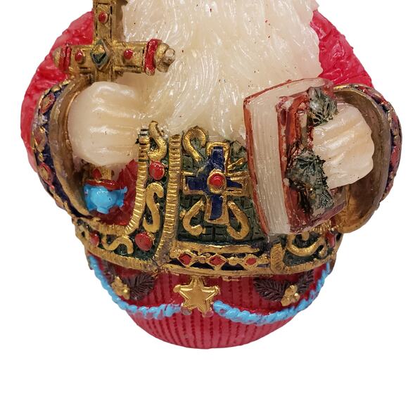 Vintage Santa Candle Christmas Twos Company Candle Russian Preist NEW - Picture 4 of 11